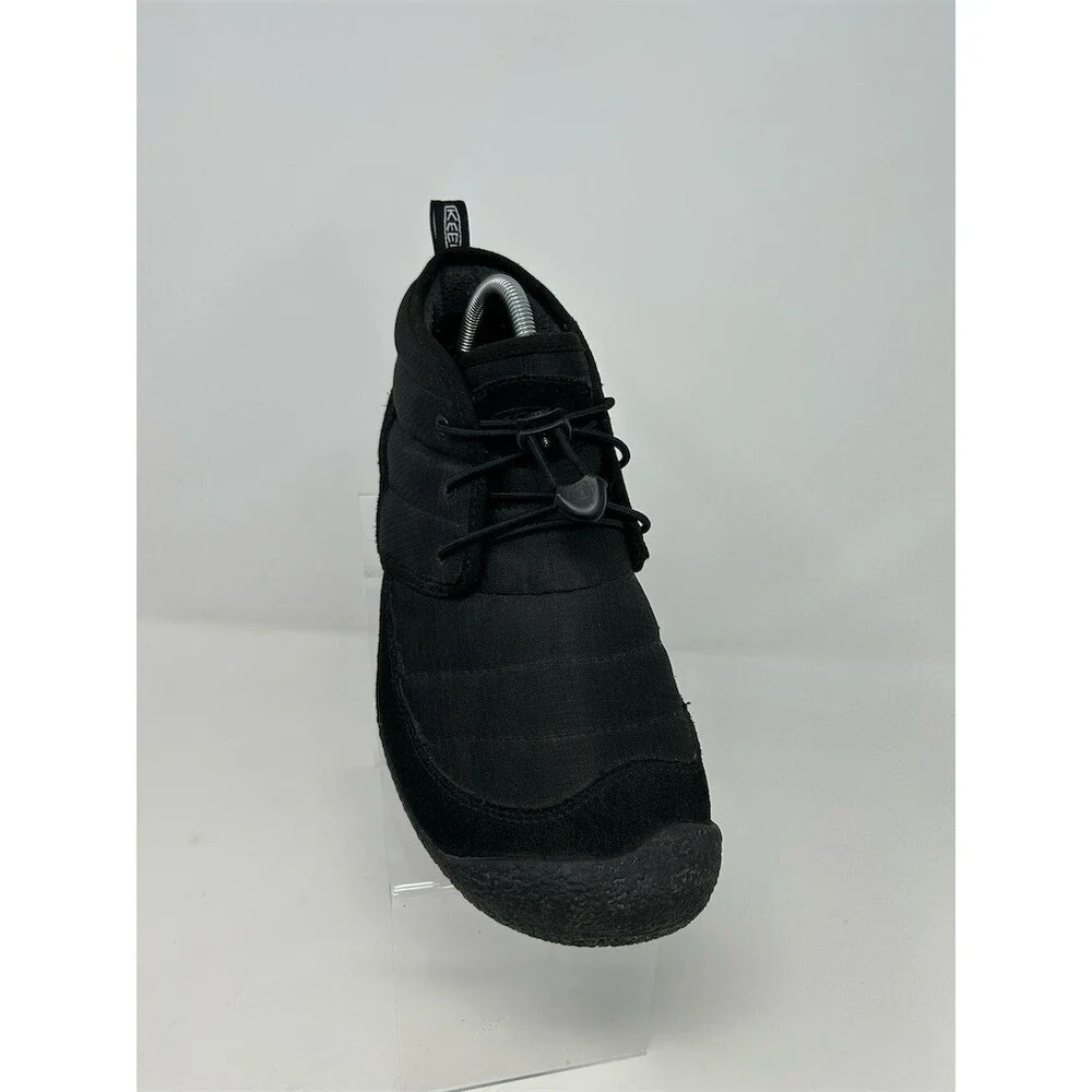 KEEN Howser II Quilted Chukka Boots Men's Black Slip-On Bungee Toggle Size 9